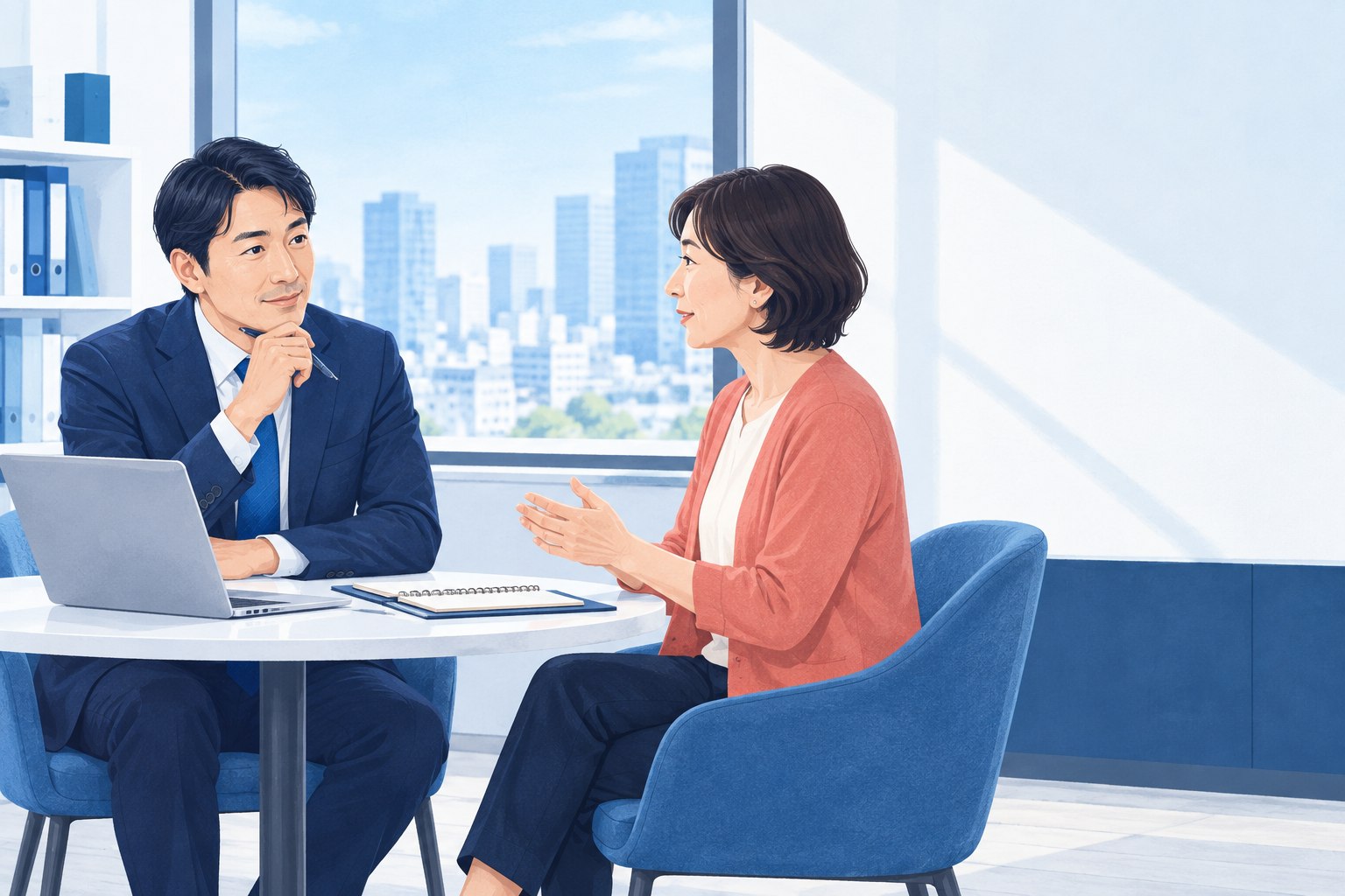 学んだ知識を対話に生かす人たちのイメージ